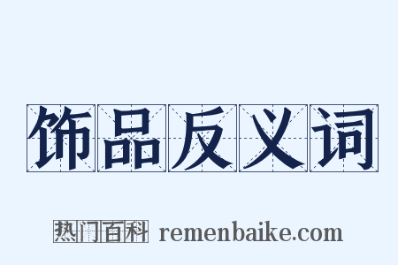 饰品反义词是什么意思的图片